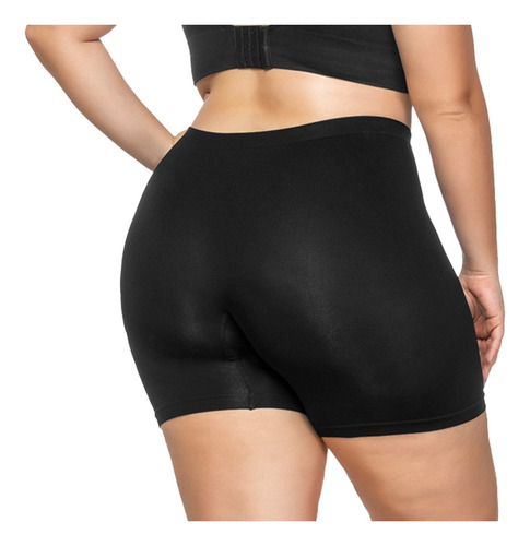 Imagem 5 de 6 de Short Íntima Plus Size Sem Costura Cintura Alta Bermuda