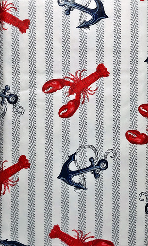 Mantel De Mesa De Verano Con Diseño De Langostas Y Anclas, 1