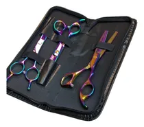 Comprar Tijeras Peluqueria Tornasoladas Set 3 Tijeras Con Estuche