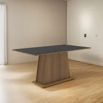 Comprar Mesa De Comedor Rectangular Madesa 6 Puestos Marrón Negro