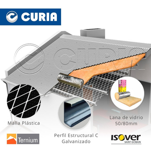 Chapas Techo Galvanizadas Acanalada C25 X 10 Mts Ternium