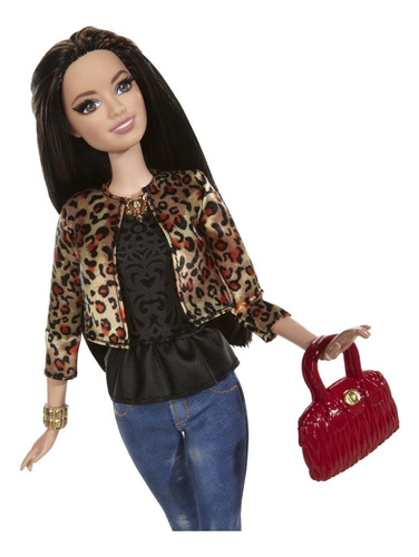 Barbie Style Luxo Cmf77 Cílios Raquelle Casaco Oncinha (Usado)