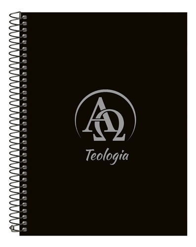 Caderno Universitário Profissões Preto E Prata 160 Folhas Cor Teologia