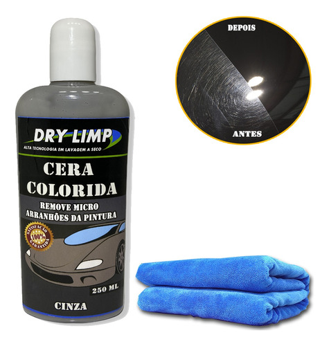 Cera Colorida Automotiva Dry Limp Tira Riscos Superficiais