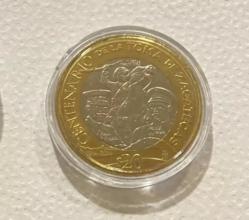 Moneda 20 Pesos Toma De Zacatecas Escasa !