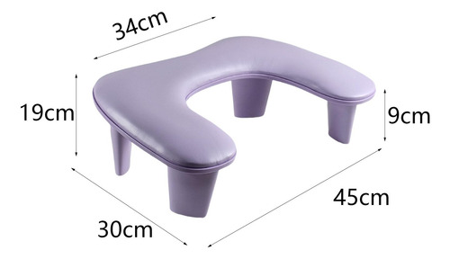 Soporte Para Reposabrazos De Uñas En Forma De U, Violeta