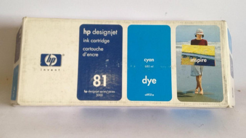 C4931a Cartucho Hp 81 Cian Dye Novo Original Lacrado  Vencid