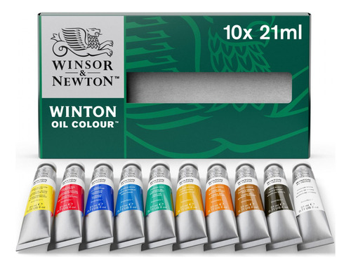 Estuche de tinta al óleo Winton, 21 ml, 10 colores Winsor & Newton