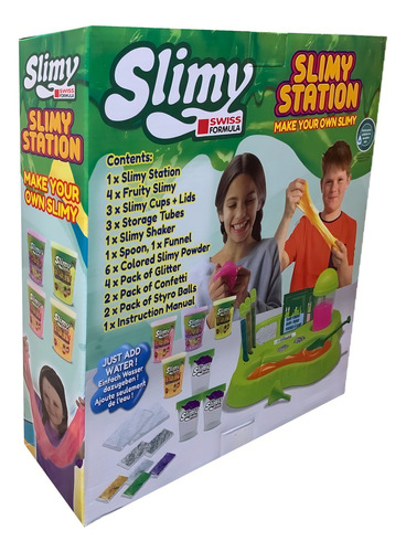 Kit Slime Set Slimy Station Fórmula Suiza Con Accesorios