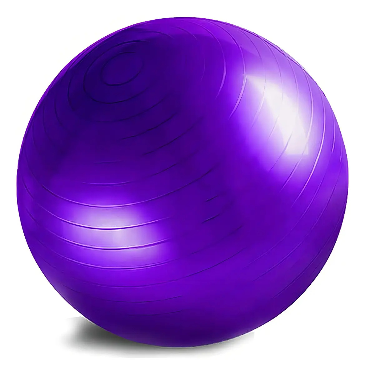 Pelota Balon 75 Cm Pilates Yoga con Inflador Pelotas Color Morado