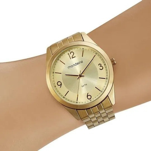 Relógio Feminino Casual Dourado Mondaine