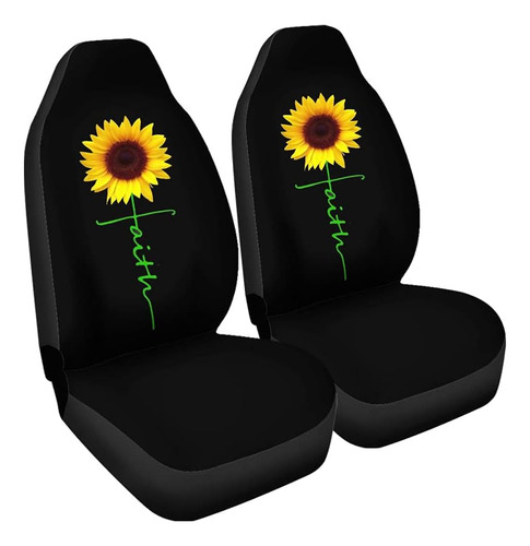 Chickyshirt Christian Sunflower Faith - Juego De 2 Fundas De