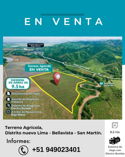 Venta De Terreno Agrícola En Bellavista, San Martin