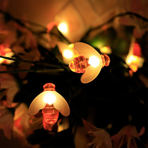 Guirnalda De Luces Para Decoración De Abejas Solares, Led Pa
