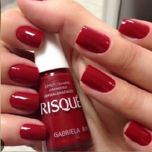 Esmalte Risqué Comum Vermelho - Kit 6 Unidades