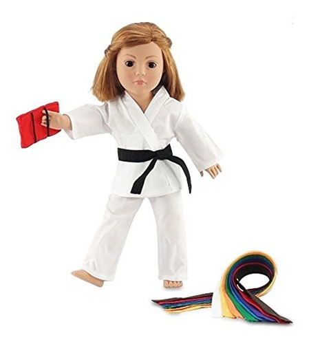 Traje De Karate Para Muñeca American Girl De 18  - ropa Par