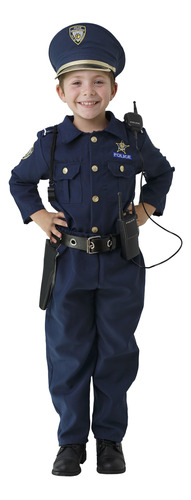 Conjunto De Disfraz De Polic&iacute;a Premiado De Lujo, Azul