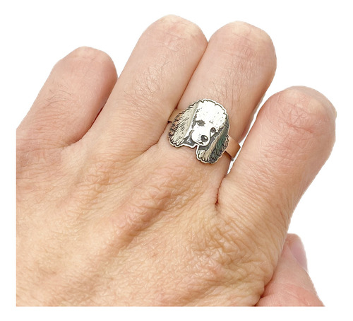 Anillo Perro Caniche Plata 925 Plata 925 C - Grande Plata 925
