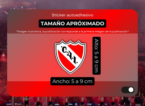 Sticker Independiente Rojo Cai Gran Campeón Argentina X3