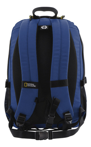 Mochila C/sistema Bloqueo Poliester National Geographic Color Azul Diseño De La Tela Liso