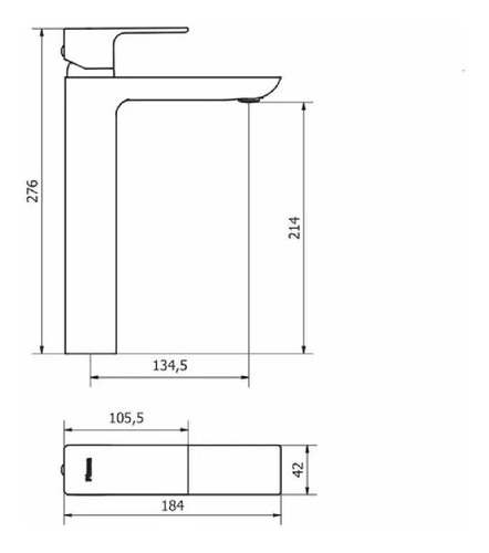 Imagen 3 de 7 de Combo Griferia Lavatorio Alto Bidet Ducha Arq Negro P