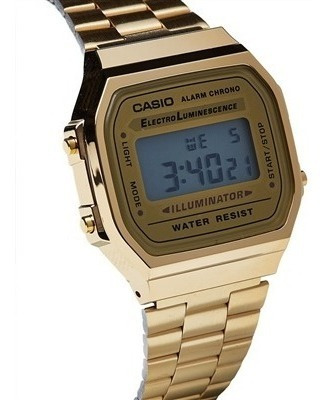 Relogio Casio Unisex A168 Retrô-vintage Dourado A168ewg-9wdf