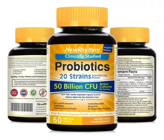 Probioticos 50 Billones Cfu, 20 Cepas, 60 Capsulas