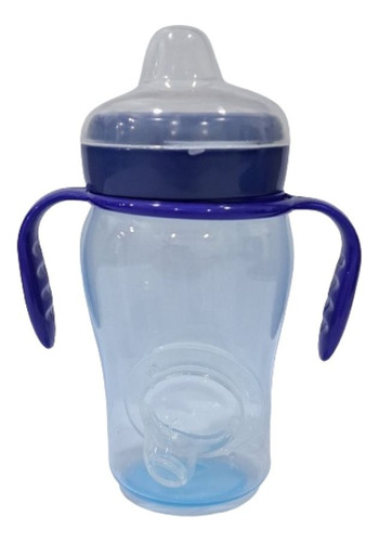 Vaso Para Bebe Valvula Antiderrame Con Asas Infantil Vaita Color Azul Vaso Azul