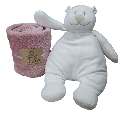 Manta Polar Bebe Frazada Cuna Nido Manta Polar Honey Rosa/viejo