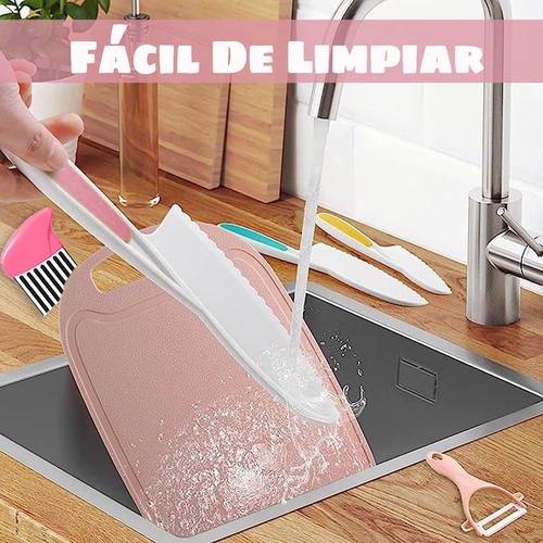 6 Pcs Juego De Cuchillos Para Niños, Cuchillo Sin Filo