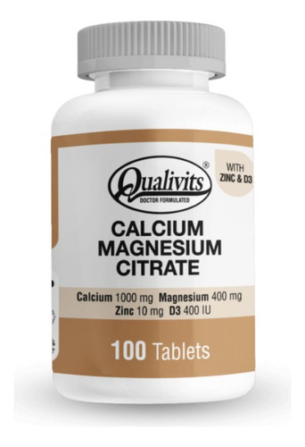 Qualivits® Calcio + Magnesio + Zinc + Vit D3 | 100 Tabletas 