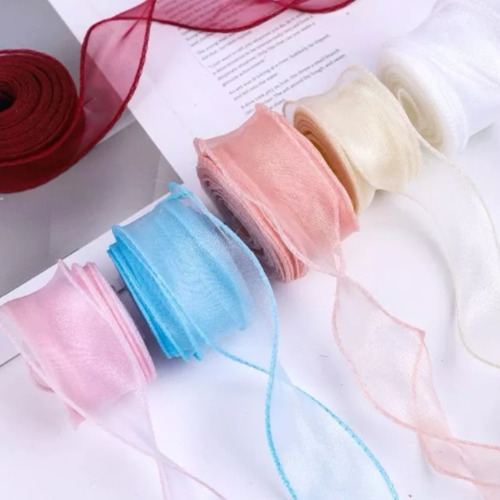 Rollo X2u Cinta Organza 4m Traslucida Cod. 3117 Fucsia