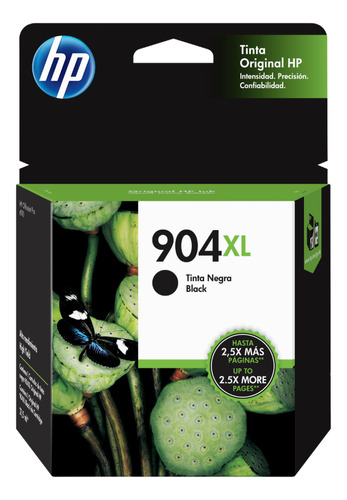 Cartucho Hp 904xl Color Negro, Rinde 825 Páginas/t6m16al