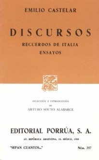 Discursos Recuerdos De Italia - Castelar - Porrúa - B198 