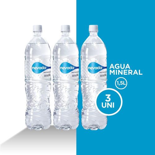 Imagen 2 de 4 de Agua Nevada Pet 600ml 3 Unidades.