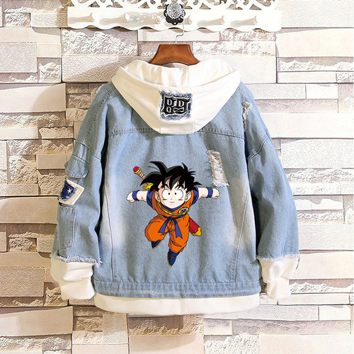 Chamarra Vaquera Con Capucha - Colección Dragon Ball Tenis