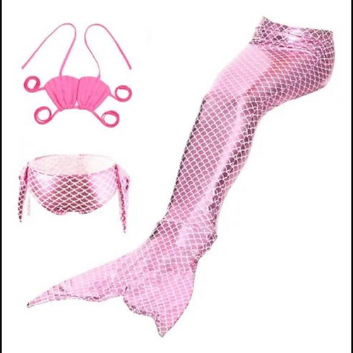 Conjunto De Traje De Baño De 3 Piezas Con Cola De Sirena Par
