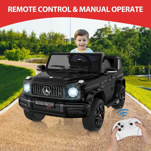 GOPLUS Coche eléctrico de 12V Mercedes Benz G63, vehículo infantil con control remoto de 2,4G, luces LED y faros, coche infantil 3-5 km/h, para niños de 3 a 8 años, hasta 30 GOPLUS Coche eléctrico de 12V Mercedes Benz G63, vehículo infantil con control remoto de 2,4G, luces LED y faros, coche infantil 3-5 km/h, para niños de 3 a 8 años, hasta 30
