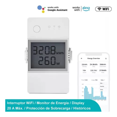 Interruptor WiFi medidor de energía Sonoff POW Elite 20A