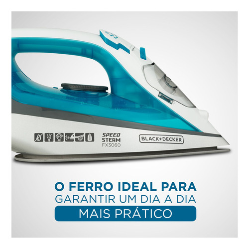 Ferro De Passar Black+decker Fx3060 Azul 1.2kw 127v Azul/branco