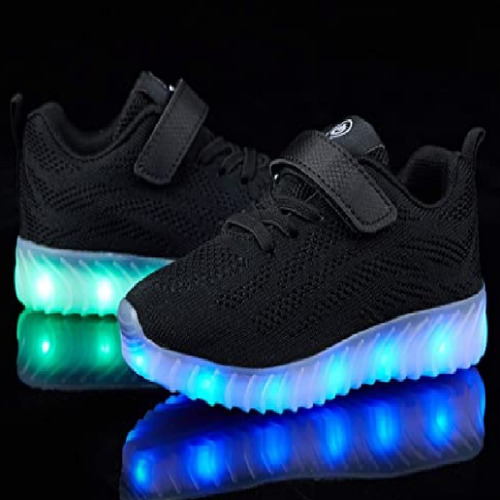 Zapatos De Luz Para Niños Transpirables Led Carga Usb