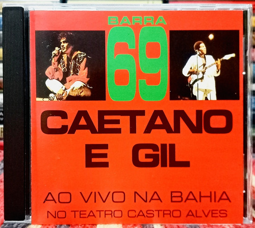 Caetano Veloso Gilberto Gil Cd Barra 69 Ao Vivo Impecable 