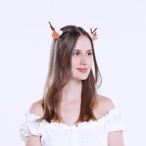 Diadema De Cuernos De Reno De Navidad Para Niñas, Tocados De