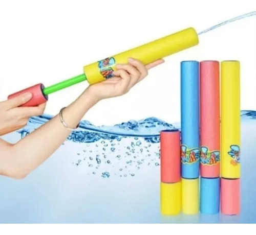 Pack 3 Bombín Tubo Lanza Agua De Espuma 30cm Varios Colores