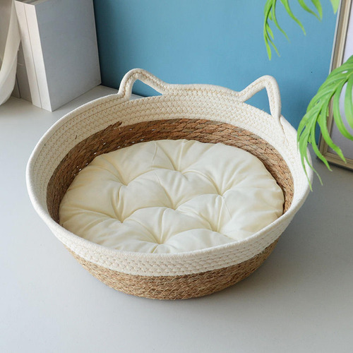 Cw Cesta Tejida Para Cama De Gato, Nido Para Dormir Para