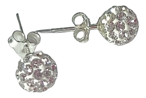 Imagen 1 de 7 de Aros Plata 925 Bola De Fuego Cubic