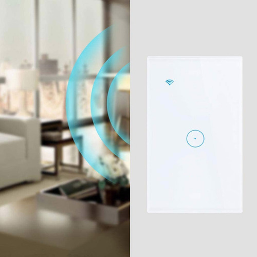 Imagen 2 de 6 de Interruptor De Luz Inteligente Wifi Interruptor Pared 1 Gang