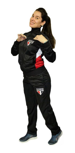 Agassalho Feminino São Paulo Miles Jaqueta+ Calça Oficial+nf