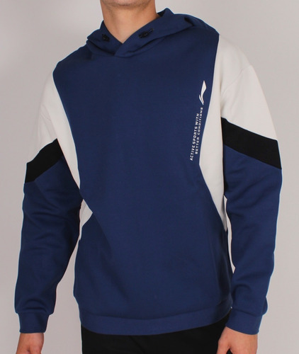 Imagen 3 de 6 de Sudadera Deportiva Capuchon Hombre Li-ning Original Fpx