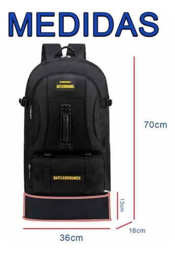 Mochila Back Pack Deportiva Viaje Táctica Gran Capacidad 1626 Xsh Color Khaki Camuflaje